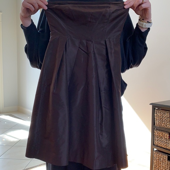 J Crew Brown Strapless Hoco Dress - Picture 1 of 4